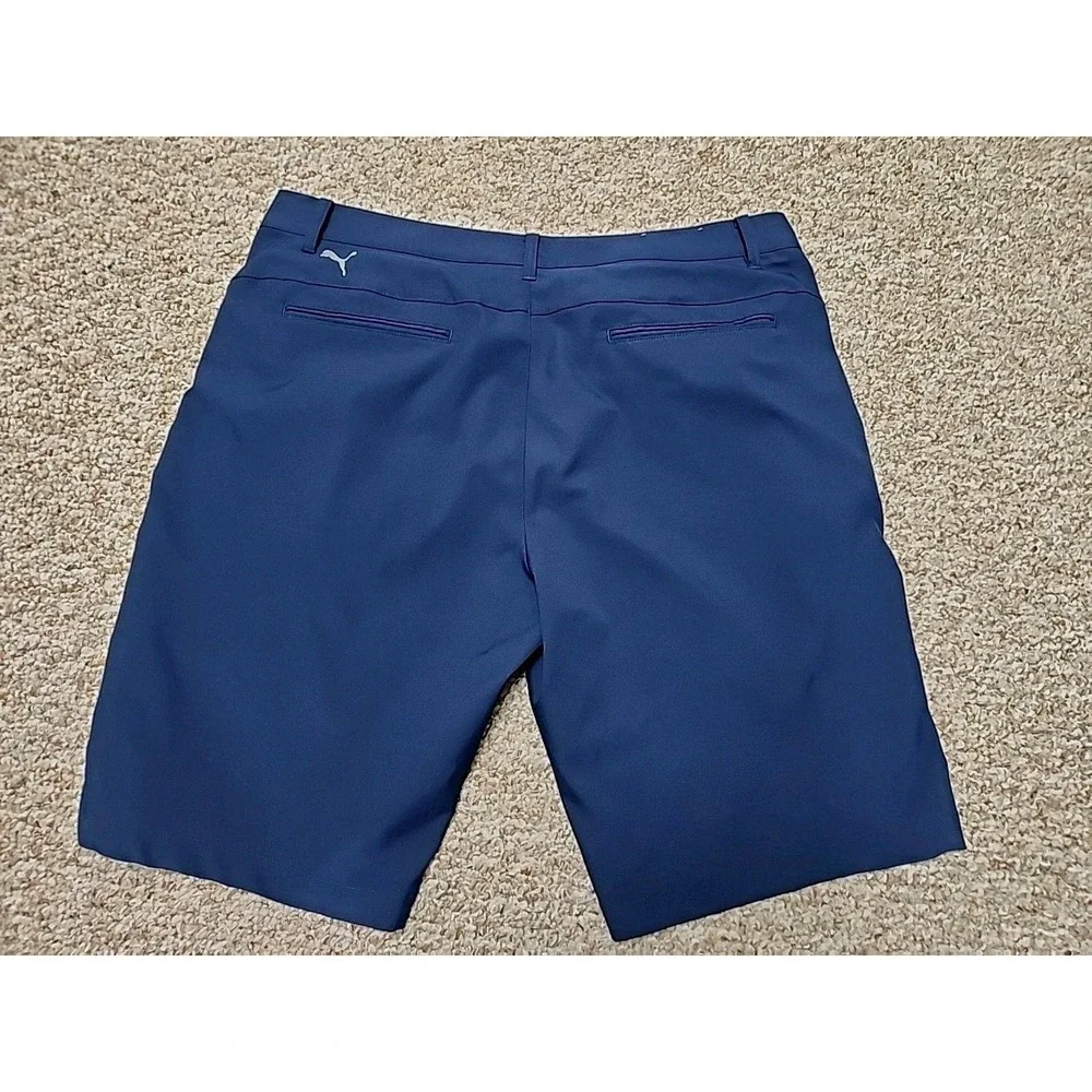 Puma Shorts Mens‎ Size 38x11 Blue Golf Casual Flat Front Chino